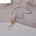Retro Stitching twocolor pearl necklace alloy clavicle chainpicture9
